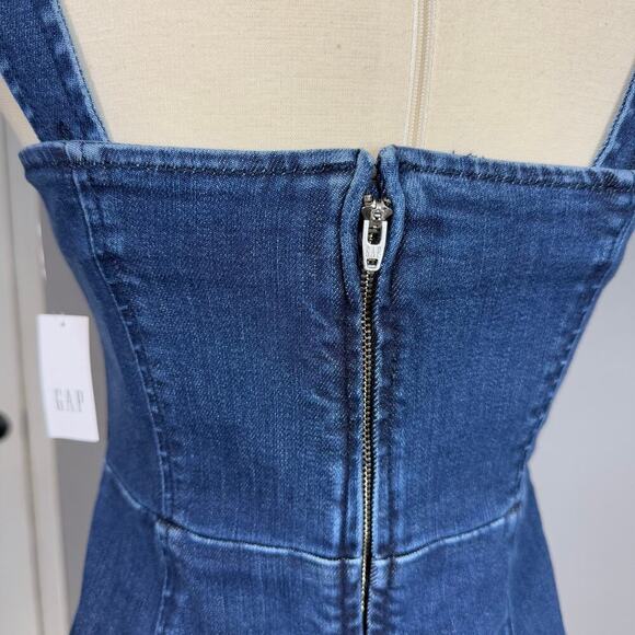 Gap Denim Bodycon Midi Dress, S Tall 779510 - Picture 4 of 8